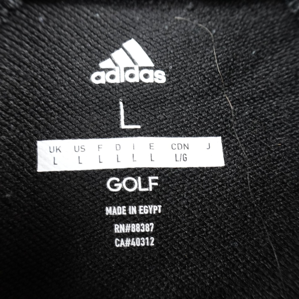 Adidas‎ Pullover Mens L Black 1/4 Zip Golf Long Sleeve Performance Shirt Top Gym - Picture 5 of 11